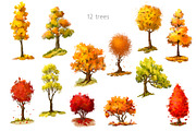 Fall leaves png clipart, an Illustration by PinskaDrawCute (Thumbnail 4 of 6)