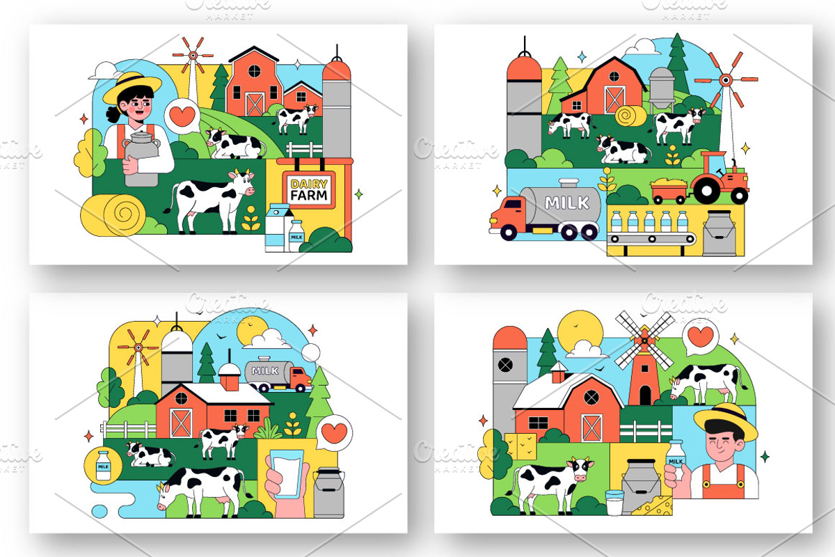 10 Daily Farm Illustration, an Animal Illustration by denayunebgt (Photo 2 of 4)