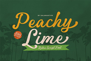 Peachy Lime – Retro Script Font