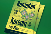 Green Ramadan Kareem Flyer Set, a Flyer Template by graphicook (Thumbnail 4 of 6)