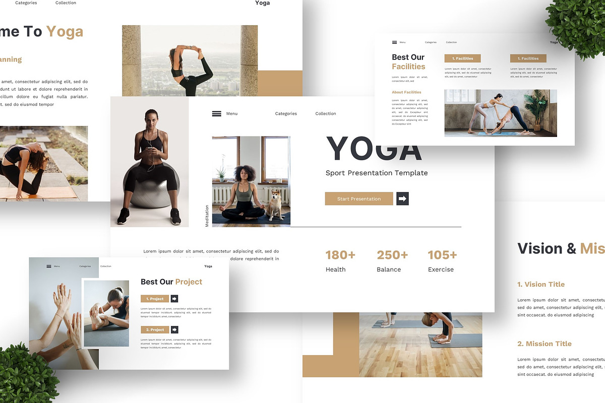 Yoga - Sport Powerpoint, a Presentation Template by Deepslide Studio (Photo 2 of 4)