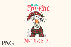 It's Fine I'm Fine Christmas PNG