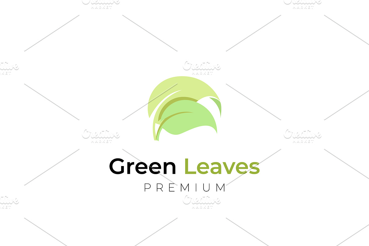 Minimalist Green Leaf Nature Logo
