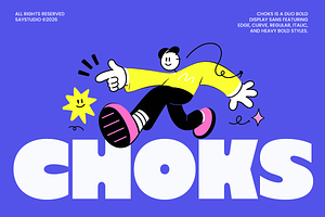 Choks - Heavy Bold Branding Font, a Sans Serif Font by Say Studio