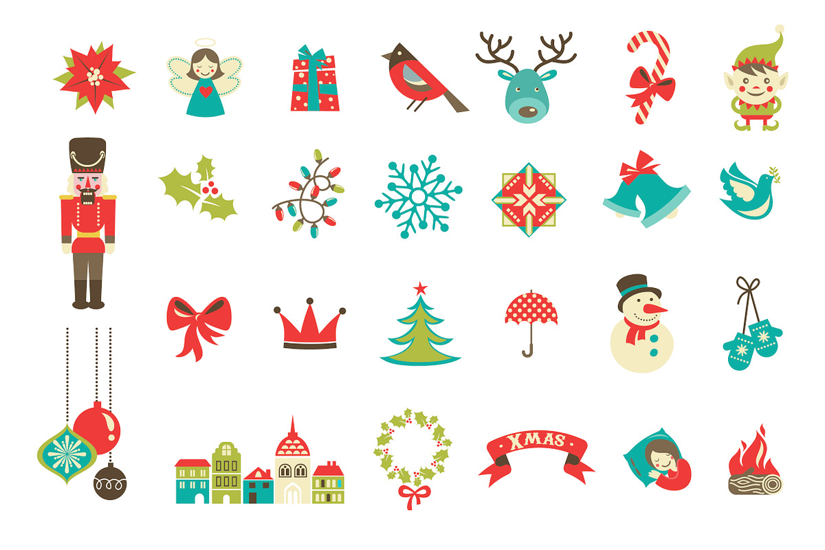 Christmas Alphabet Poster & elements, a Decorative Illustration by Marish (Photo 4 of 8)