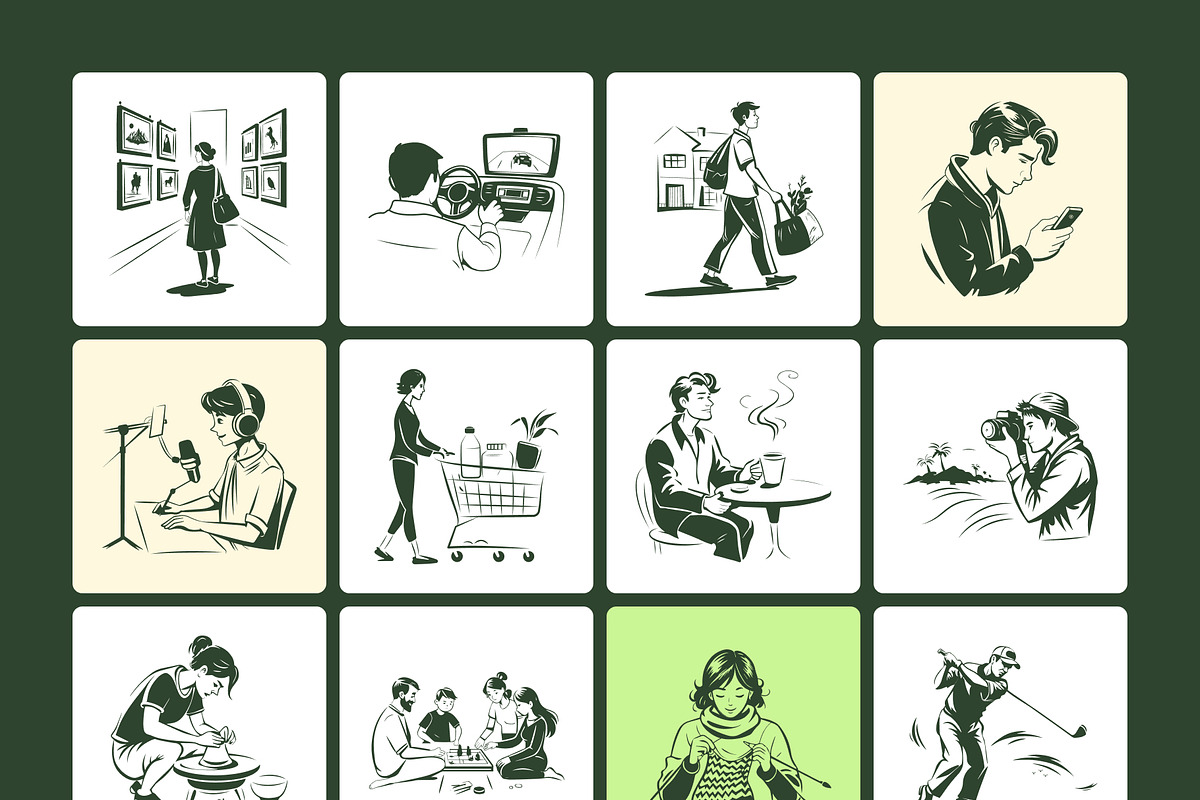 Hand Drawn Lifestyle Illustrations, a Person Illustration by Brickclay (Photo 8 of 9)