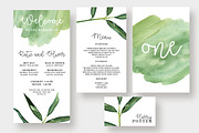 Watercolor Leaf Wedding Suite, an Invitation Template by Knotted Design (Thumbnail 4 of 4)