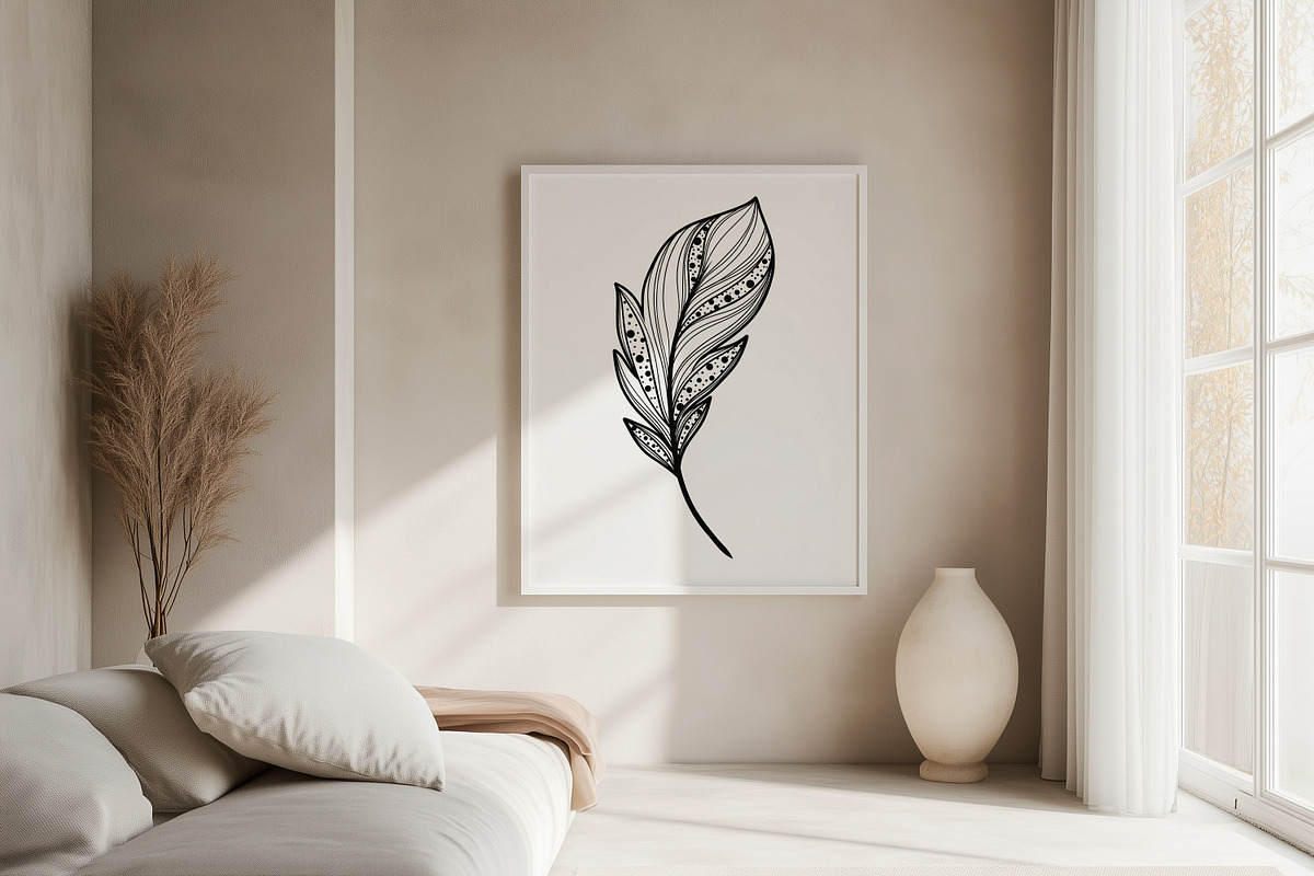 Elegant Feathers Line Art SVG, an Object Graphic by Dervik Art Store (Photo 4 of 6)