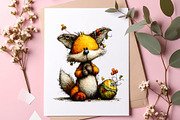 Whimsical spring funny fox clipart, an Illustration by SinaCreation (Thumbnail 4 of 11)