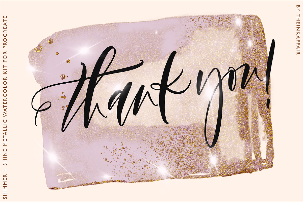 Metallic Watercolor Kit | Procreate, a Brush Add-On by theinkaffair (Photo 13 of 13)