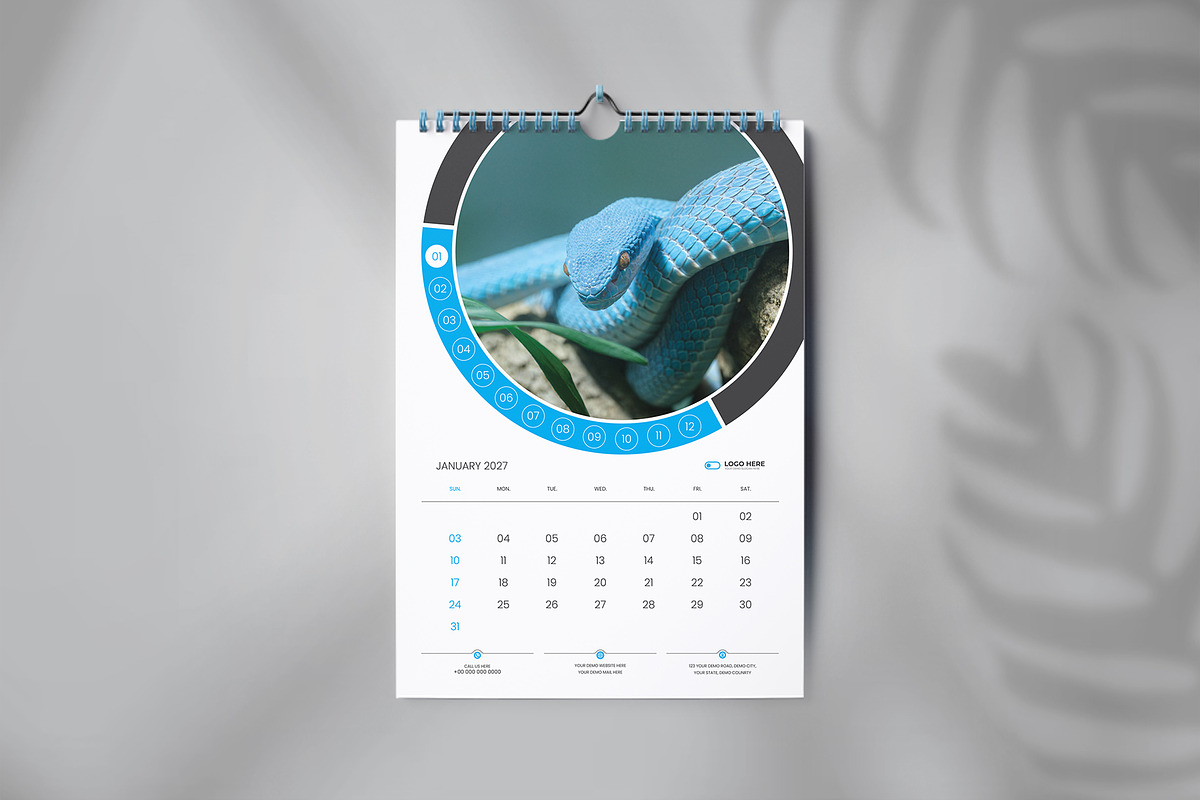 Wall calendar design template, a Stationery Template by Tanmoy Topu (Photo 2 of 3)