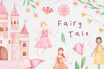 Watercolor Fairy Tale Clipart