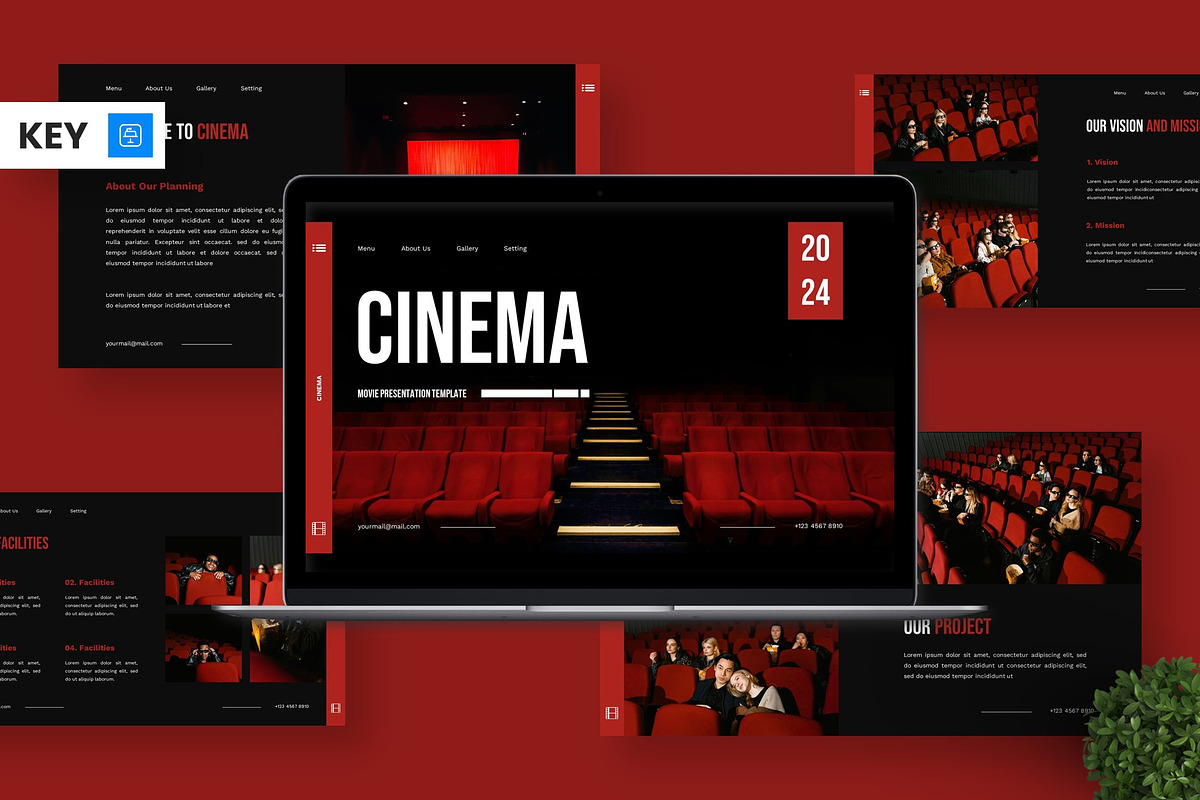 Cinema - Movie Keynote Templates, a Presentation Template by Deepslide Studio (Photo 1 of 6)