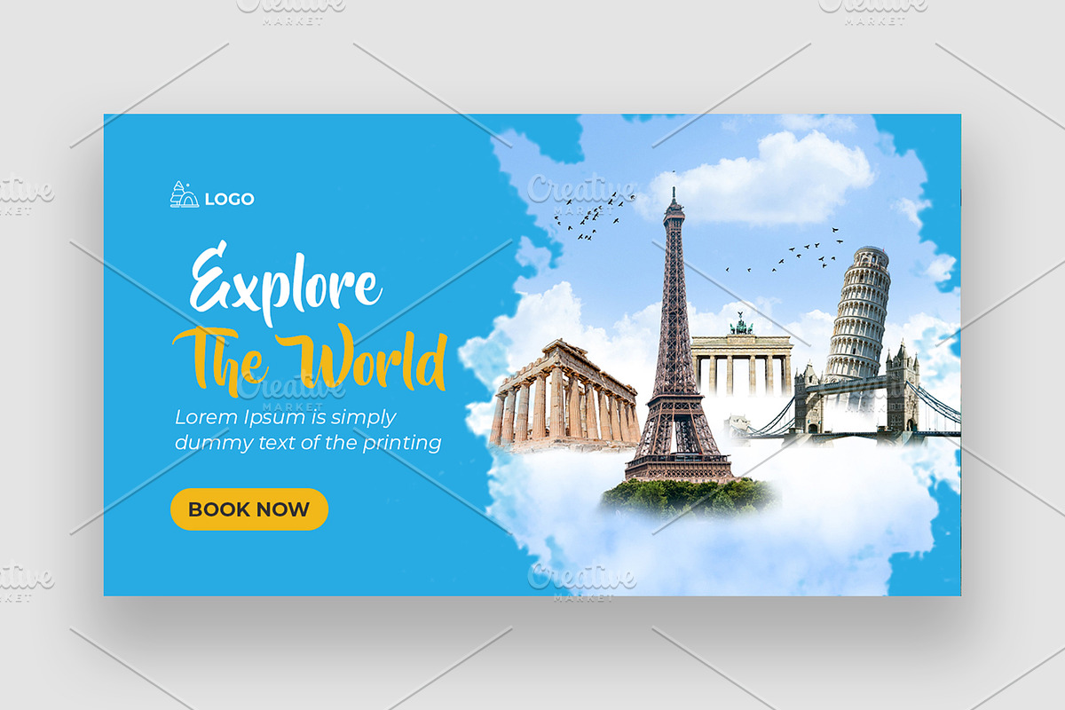 Travel Youtube Thumbnail Bundle, a Social Media Template by Shahjahangdb1 (Photo 6 of 21)