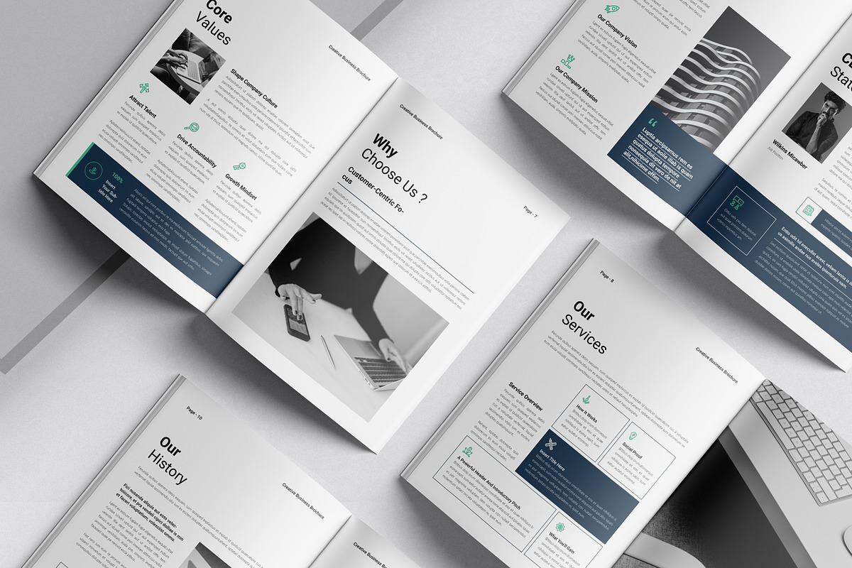 Business Brochure Template, a Brochure Template by DesignCrest (Photo 6 of 13)