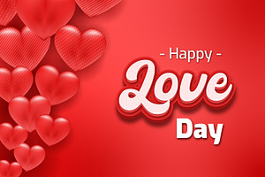 Happy Love Day Editable Text Effect