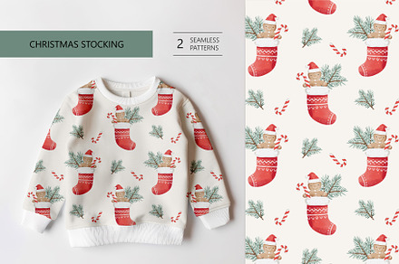 Christmas stocking, a Pattern Graphic by Olena Kuznietsova