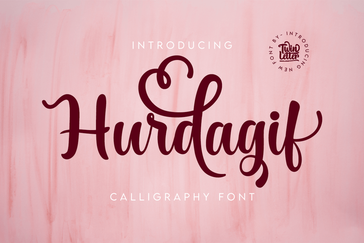 Hurdagif, a Script Font by twinstd (Photo 1 of 12)