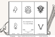 Antique Vintage Monogram Initial V, an Object Graphic by Antique Monograms (Thumbnail 2 of 4)