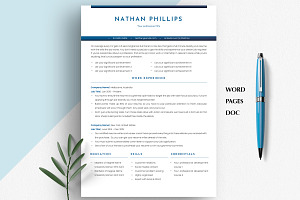 Editable Resume Word, Docs & Pages