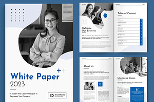 White Paper Design Template Layout