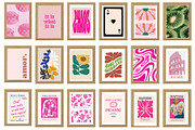 Trendy Pink Preppy Wall Art Prints, a Wallpaper Photo by Chipshpow Graphics (Thumbnail 2 of 10)