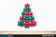 Christmas Tree Bow PNG, an Illustration by Watercolor design (Thumbnail 5 of 6)