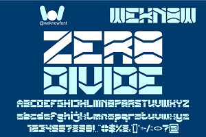 Zero Divide font