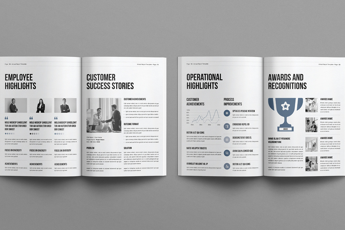 Annual Report Brochure Template, a Brochure Template by E-Type (Photo 5 of 7)
