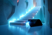 Futuristic Glowing Neon Ice Stairs, a Background Photo by Aura Canyon HQ (Thumbnail 4 of 9)