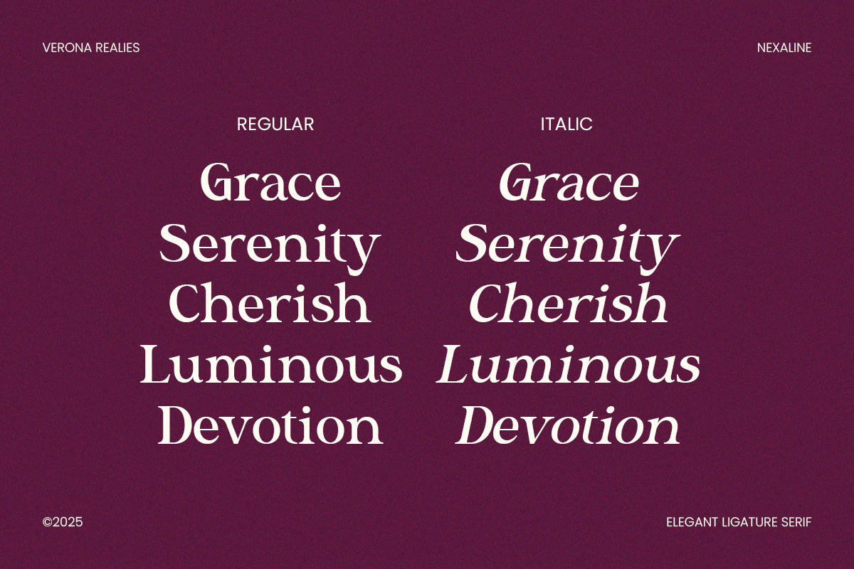 Verona Realies - Elegant Serif Font, a Serif Font by NexaLine (Photo 4 of 10)