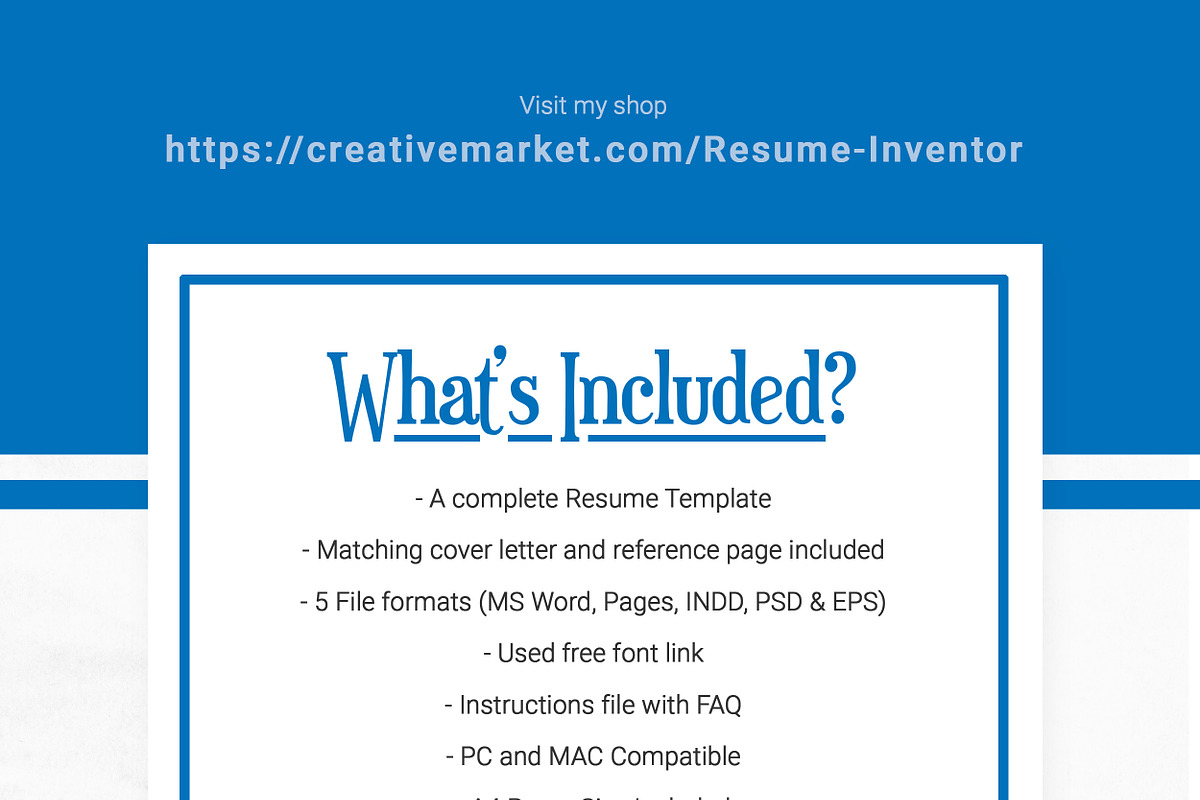 Resume Template for Word, CV Resume, a Resume Template by ResumeInventor (Photo 6 of 6)