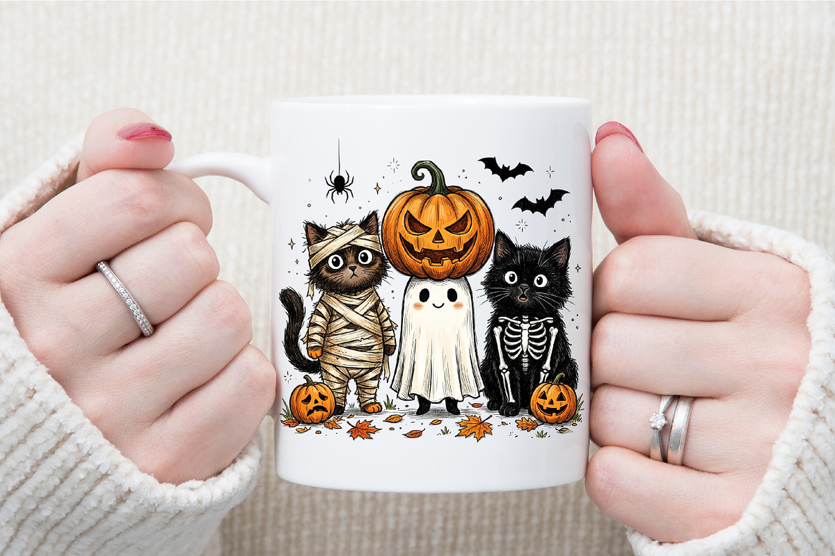 Funny Halloween Png Spooky Cat Png, a Work Illustration by Sublimation Artist (Photo 7 of 9)