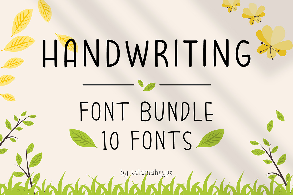 Cute Handwriting Font Bundle, a Handwritten Font by Salamahtype (Photo 1 of 7)