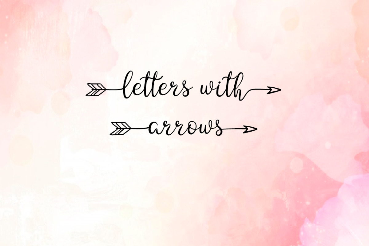 Font with arrows
