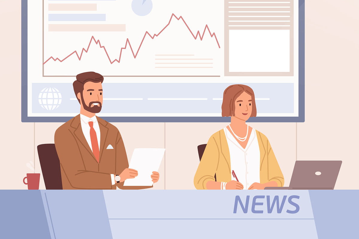 TV news anchors, a Person Illustration by Good Studio (Photo 2 of 3)