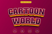 Cartoon World Editable Text Effect, a Layer Style Add-On by bdrobin (Thumbnail 1 of 2)