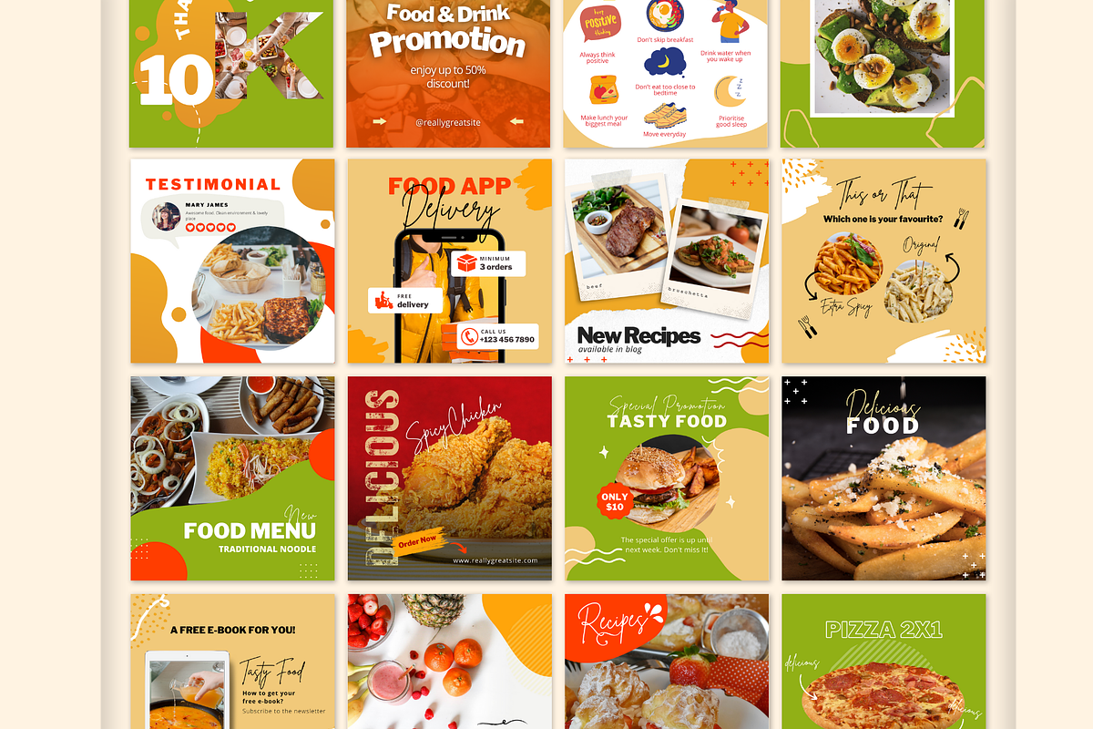 Instagram Templates: Tasty Food, a Social Media Template by Sakura Digitals (Photo 5 of 5)