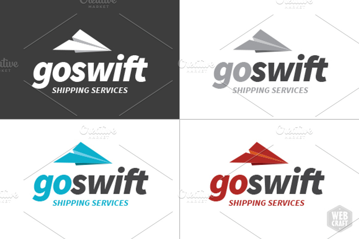 Go Swift Shipping Logo Template, a Branding & Logo Template by WebCraft (Photo 3 of 4)
