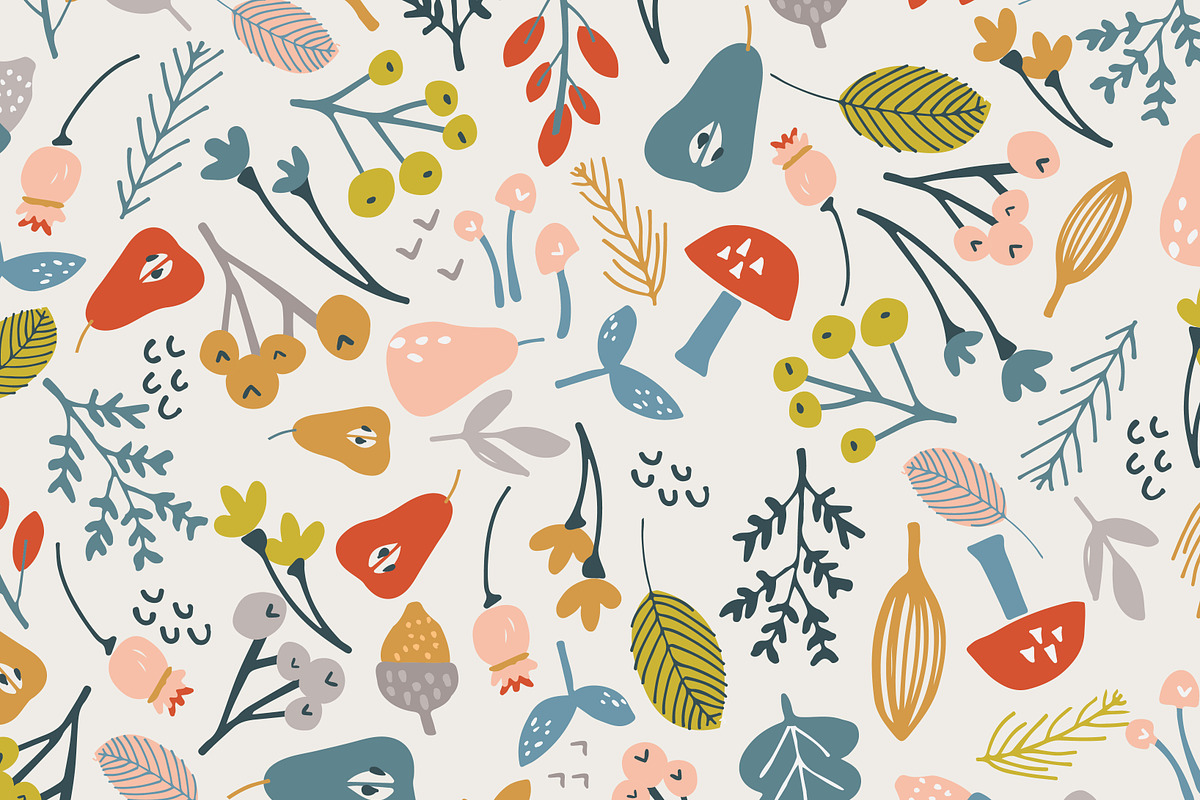 Fall Foliage Seamless Vector Pattern, a Pattern Graphic by origamiprints (Photo 1 of 2)
