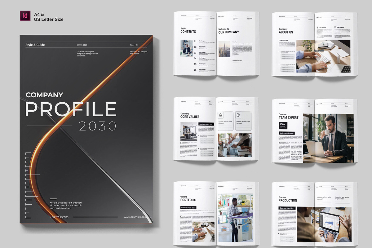 Company Profile Template, a Brochure Template by Alvi-Studio (Photo 1 of 6)