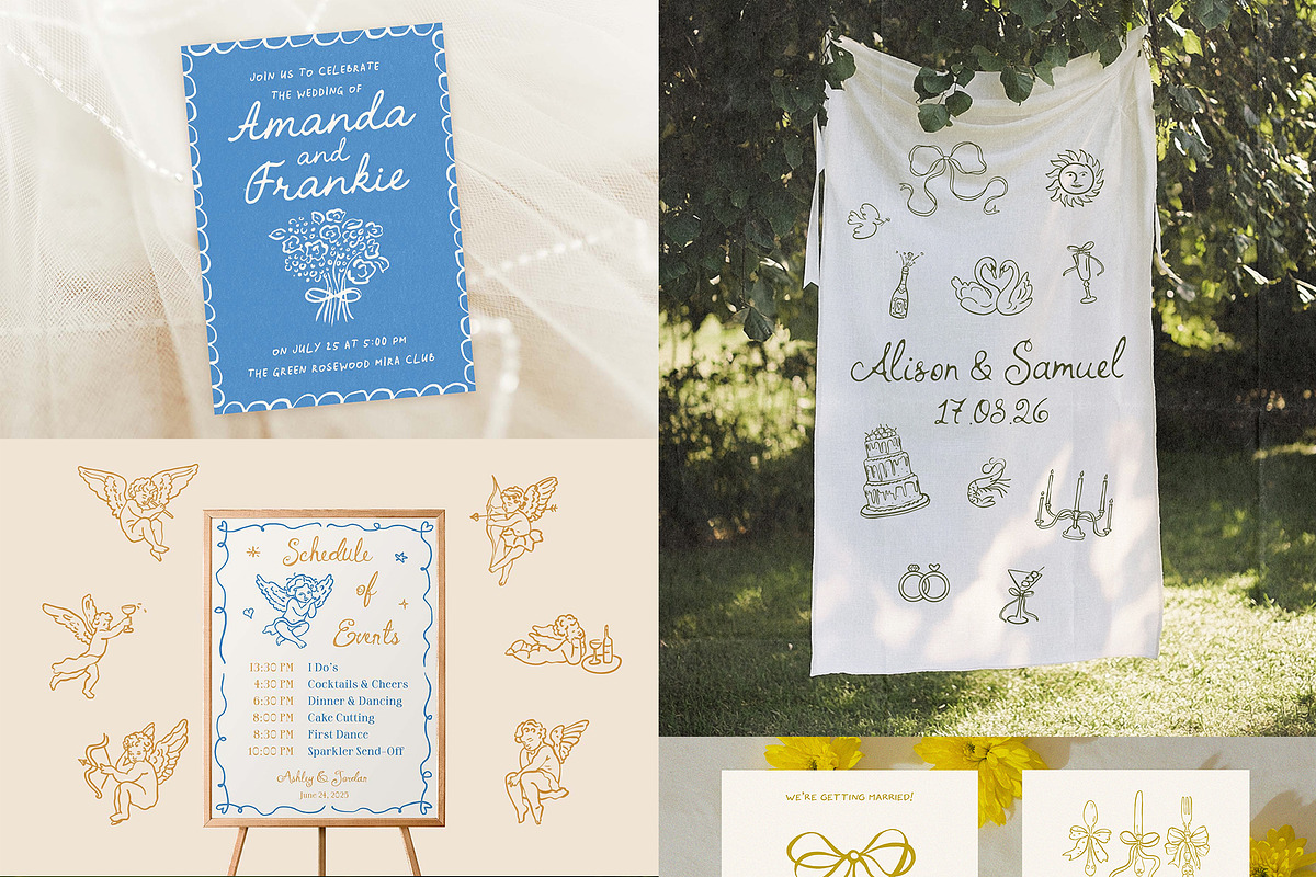 Whimsical Wedding SVG Clipart Bundle, an Object Illustration by Ayya Studio (Photo 6 of 22)