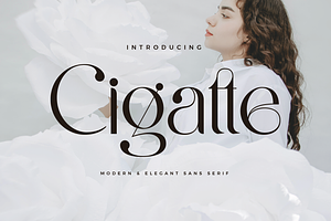 Cigatte - Modern Sans Font, a Sans Serif Font by Aqeel_Art