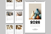 Minimal Art Wall Calendar 2026, a Stationery Template by ContestDesign (Thumbnail 1 of 5)