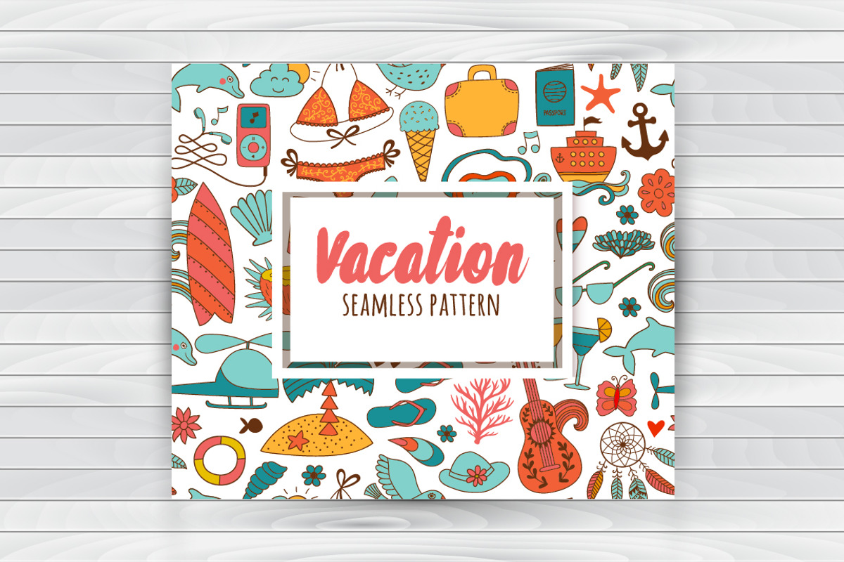 Summer elements design, a Pattern Graphic by Markovka (Photo 3 of 4)