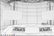 Virtual TV Studio News Set 36, an Architecture 3D Model by akerStudio (Thumbnail 9 of 25)