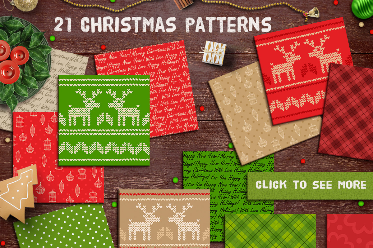 65  Seamless Christmas Patterns, a Pattern Graphic by SwetTS (Photo 2 of 7)