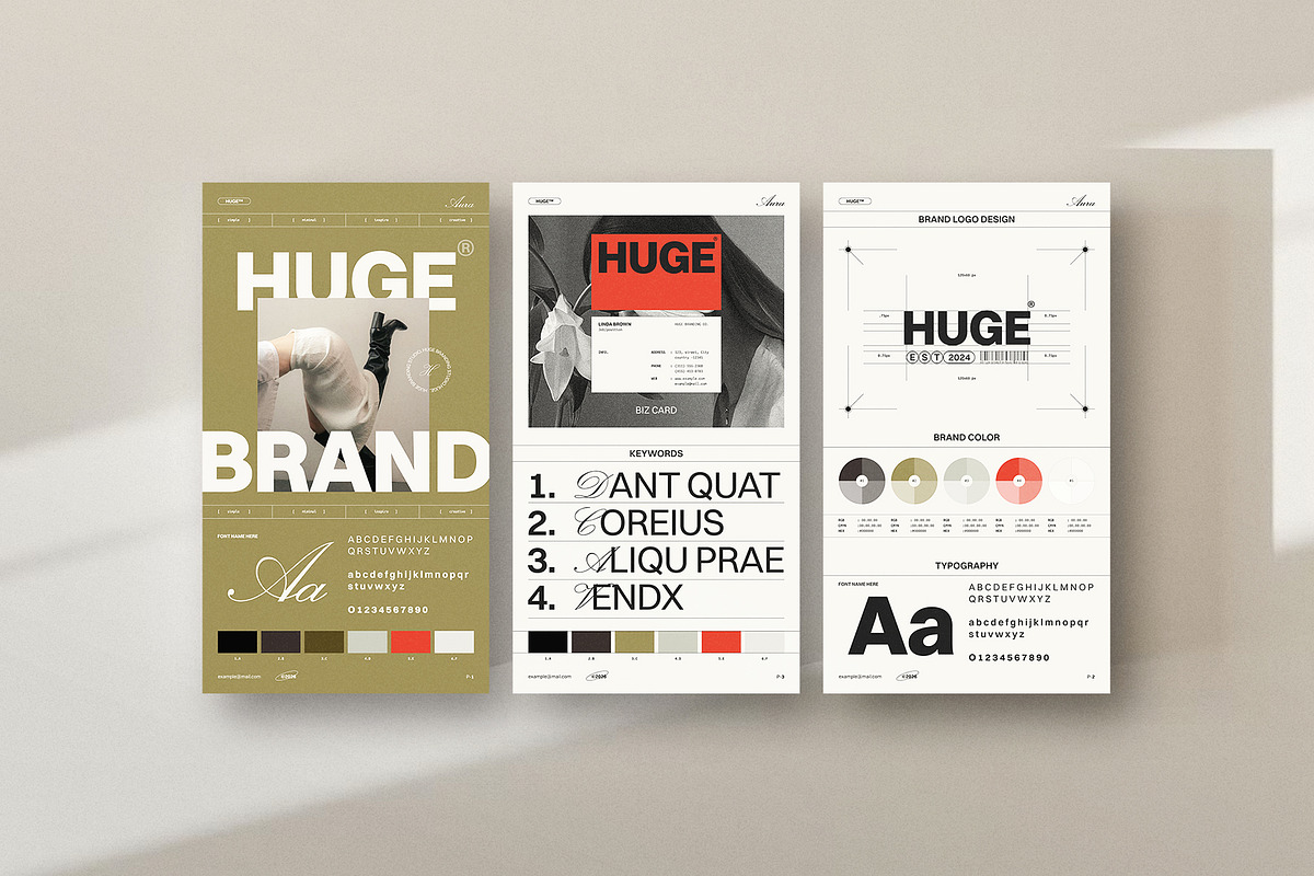 HUGE | Brand Sheets Template, a Presentation Template by ArtisanaAura (Photo 2 of 6)