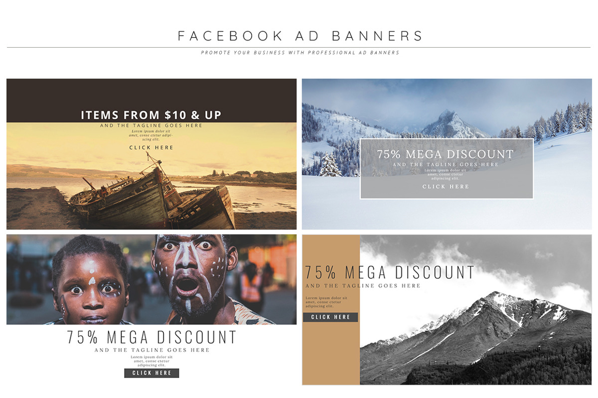 Facebook Ad Template Pro Pack, a Social Media Template by pmvch (Photo 8 of 10)