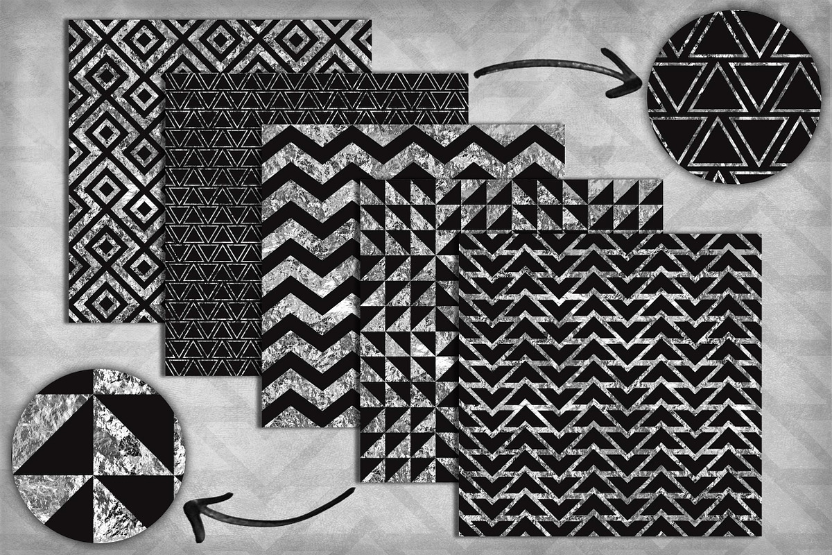 Geometric Blk and Silver Pack preview 3